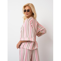 Bluzka oversize w pasy z szerokimi rękawami