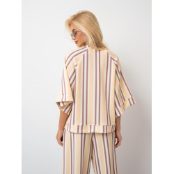 Bluzka oversize w pasy z szerokimi rękawami