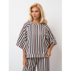 Bluzka oversize w pasy z szerokimi rękawami