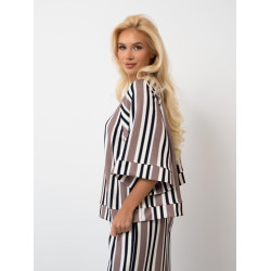 Bluzka oversize w pasy z szerokimi rękawami