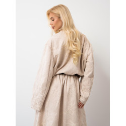 Kurtka bomberka z tłoczonym motywem kwiatowym