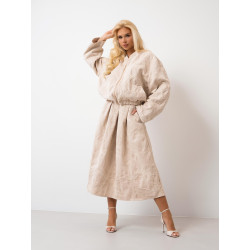 Kurtka bomberka z tłoczonym motywem kwiatowym