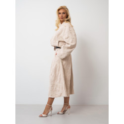 Spódnica midi z haftowanym motywem kwiatowym