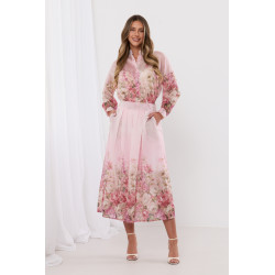 Spódnica midi w pastelowe kwiaty