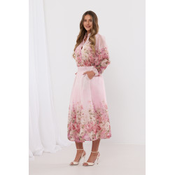 Spódnica midi w pastelowe kwiaty