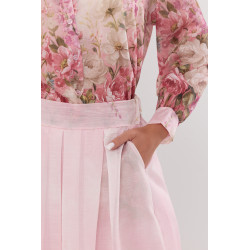 Spódnica midi w pastelowe kwiaty