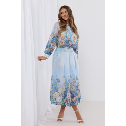Spódnica midi w pastelowe kwiaty