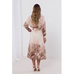 Spódnica midi w pastelowe kwiaty