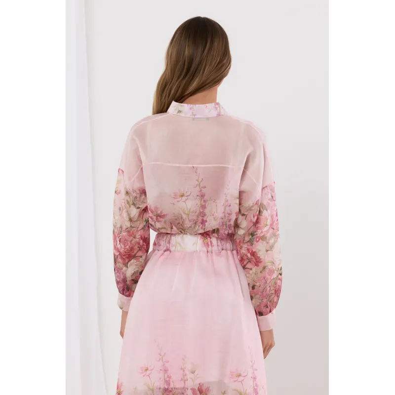 Delikatna koszula z motywem róż