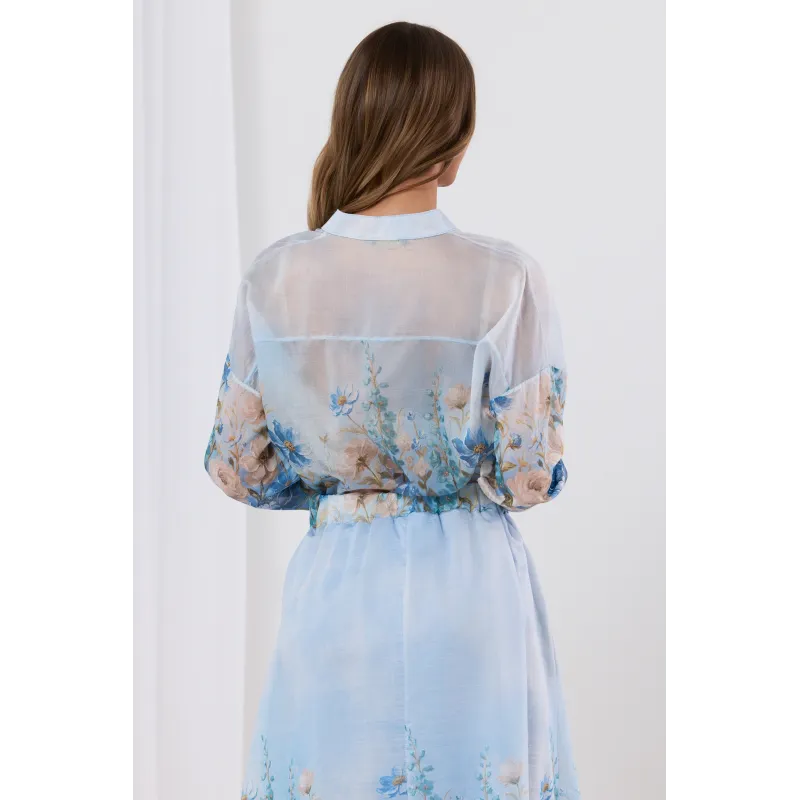 Delikatna koszula z motywem róż