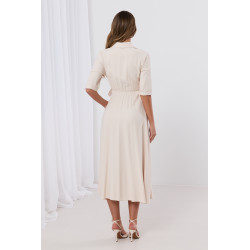 Kopertowa sukienka midi z wiązaniem w talii